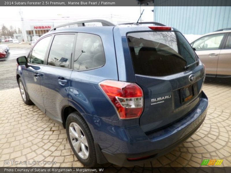 Marine Blue Pearl / Platinum 2014 Subaru Forester 2.5i Premium