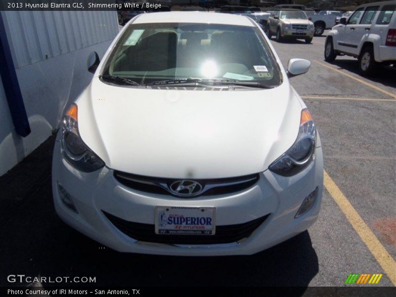 Shimmering White / Beige 2013 Hyundai Elantra GLS