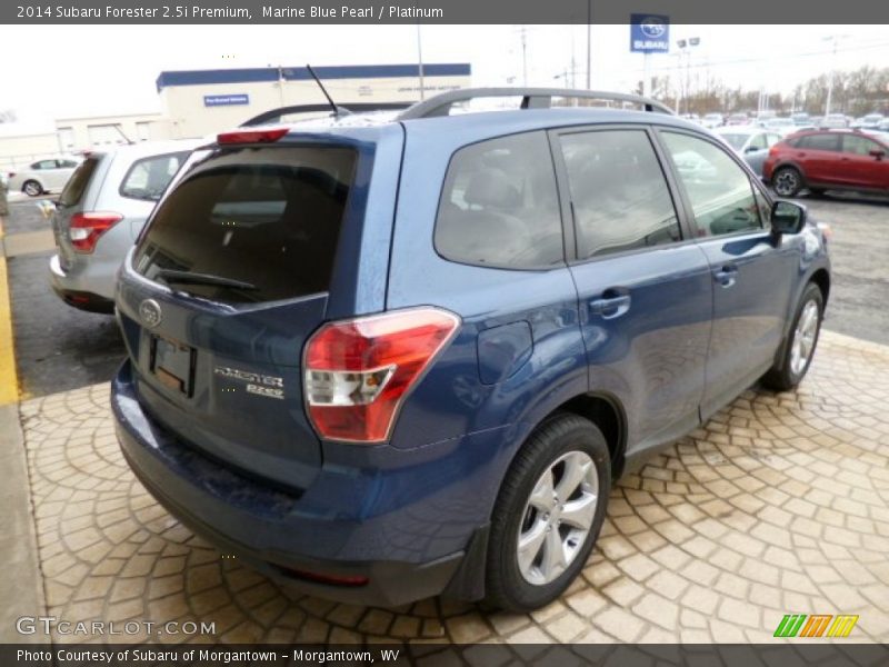 Marine Blue Pearl / Platinum 2014 Subaru Forester 2.5i Premium