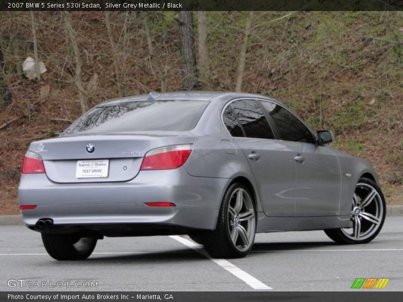 Silver Grey Metallic / Black 2007 BMW 5 Series 530i Sedan