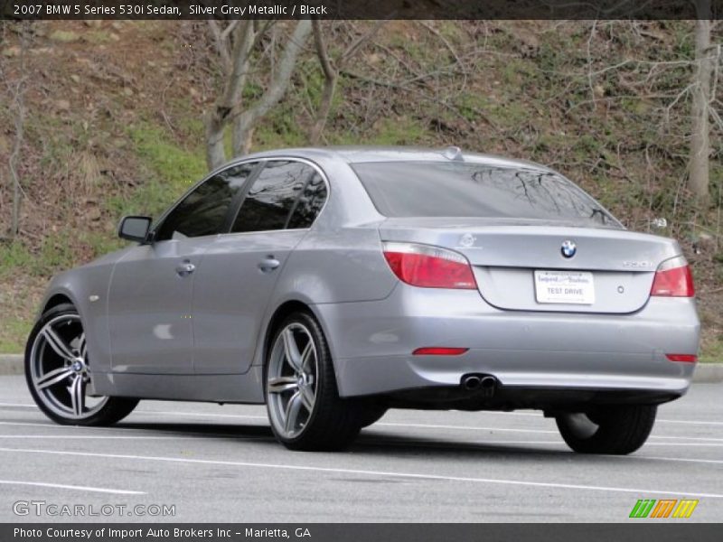 Silver Grey Metallic / Black 2007 BMW 5 Series 530i Sedan
