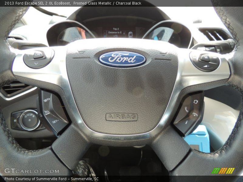 Frosted Glass Metallic / Charcoal Black 2013 Ford Escape SEL 2.0L EcoBoost