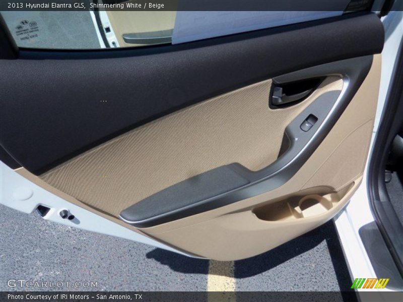 Shimmering White / Beige 2013 Hyundai Elantra GLS