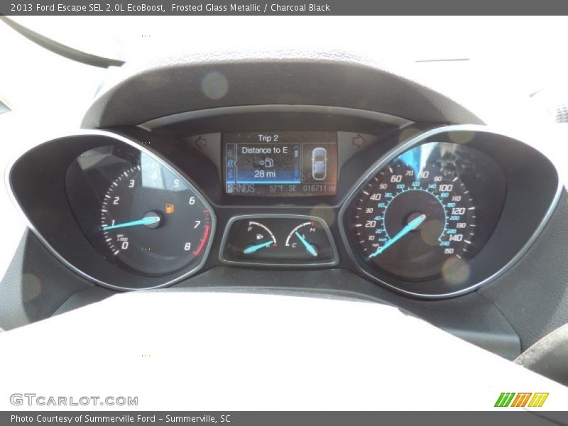 Frosted Glass Metallic / Charcoal Black 2013 Ford Escape SEL 2.0L EcoBoost