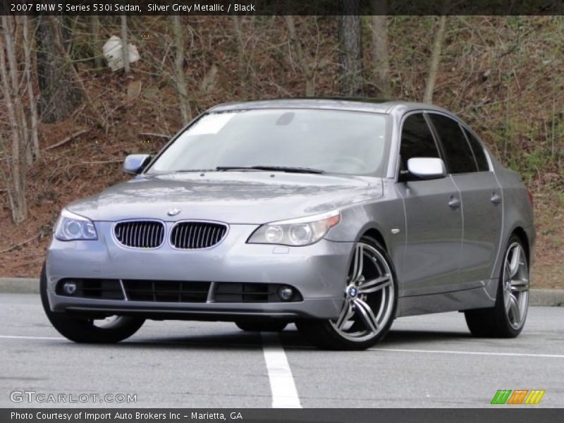 Silver Grey Metallic / Black 2007 BMW 5 Series 530i Sedan