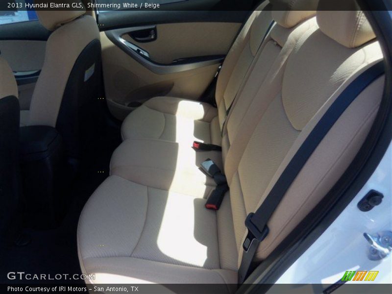 Shimmering White / Beige 2013 Hyundai Elantra GLS