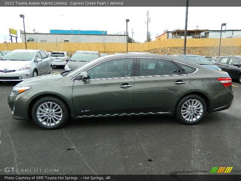 Cypress Green Pearl / Almond 2013 Toyota Avalon Hybrid Limited