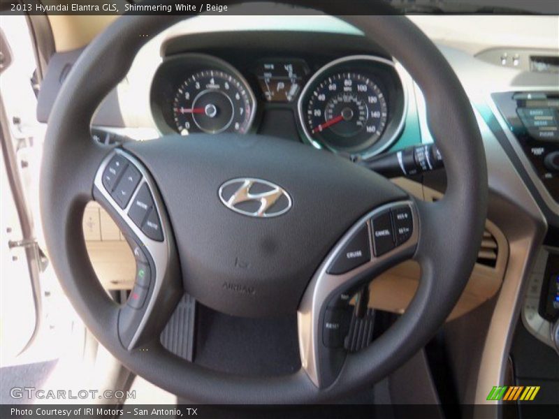 Shimmering White / Beige 2013 Hyundai Elantra GLS