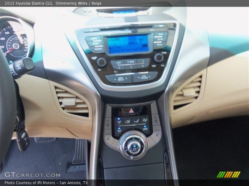 Shimmering White / Beige 2013 Hyundai Elantra GLS