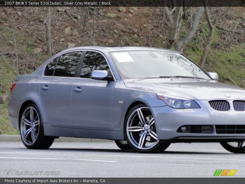 Silver Grey Metallic / Black 2007 BMW 5 Series 530i Sedan