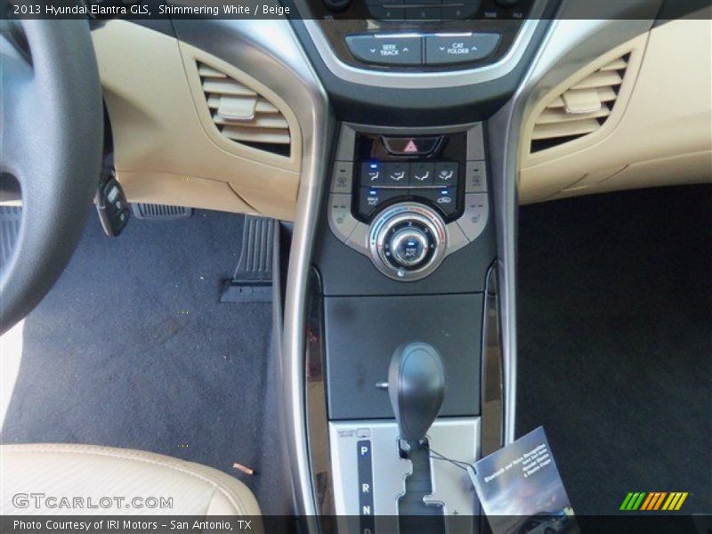 Shimmering White / Beige 2013 Hyundai Elantra GLS