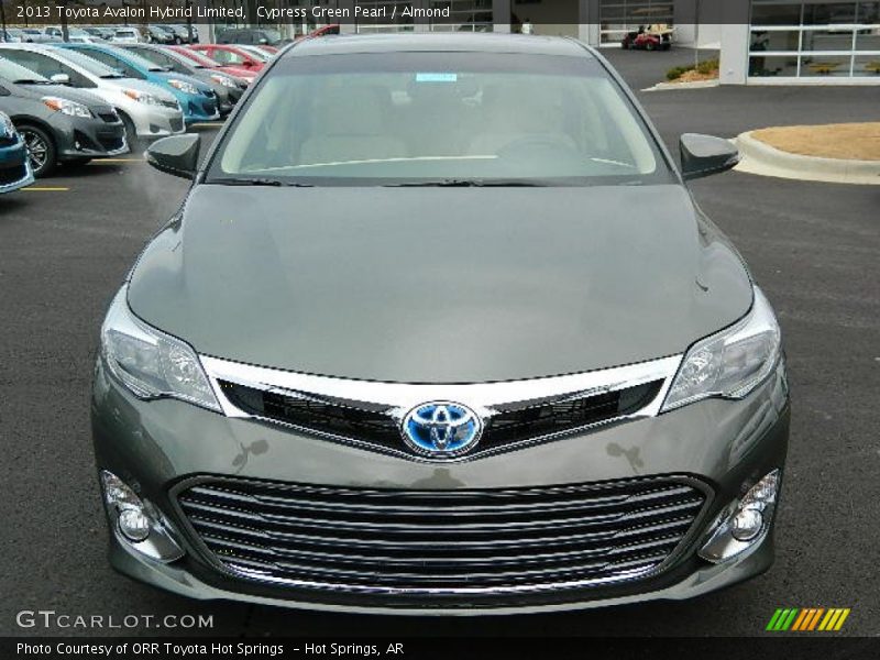 Cypress Green Pearl / Almond 2013 Toyota Avalon Hybrid Limited
