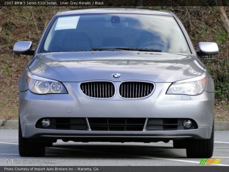 Silver Grey Metallic / Black 2007 BMW 5 Series 530i Sedan