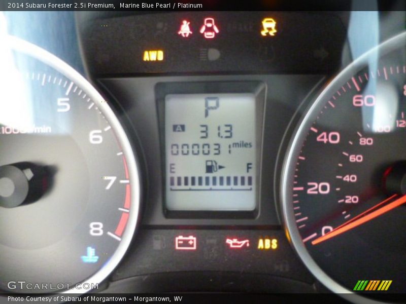 Marine Blue Pearl / Platinum 2014 Subaru Forester 2.5i Premium