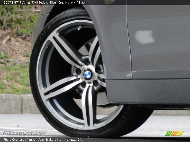 Silver Grey Metallic / Black 2007 BMW 5 Series 530i Sedan