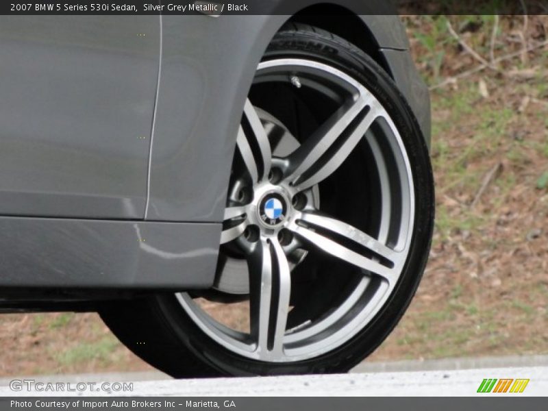 Silver Grey Metallic / Black 2007 BMW 5 Series 530i Sedan
