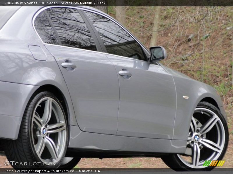 Silver Grey Metallic / Black 2007 BMW 5 Series 530i Sedan