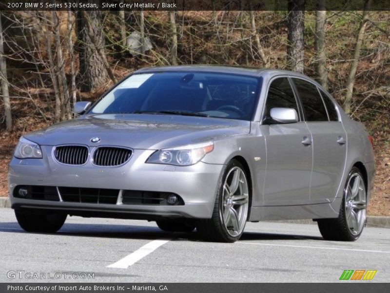 Silver Grey Metallic / Black 2007 BMW 5 Series 530i Sedan