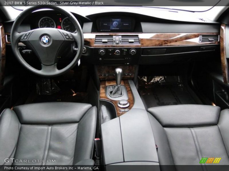 Silver Grey Metallic / Black 2007 BMW 5 Series 530i Sedan
