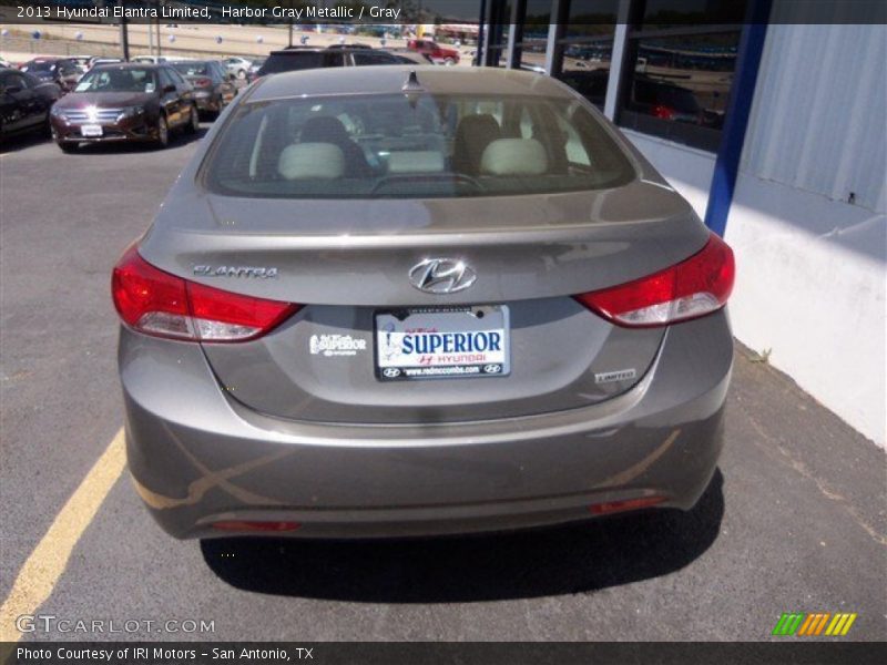 Harbor Gray Metallic / Gray 2013 Hyundai Elantra Limited
