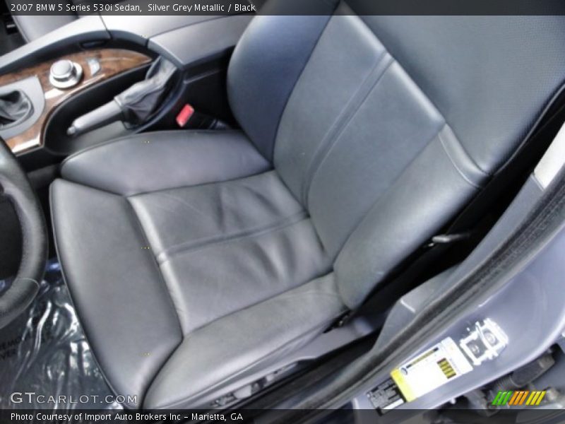 Silver Grey Metallic / Black 2007 BMW 5 Series 530i Sedan