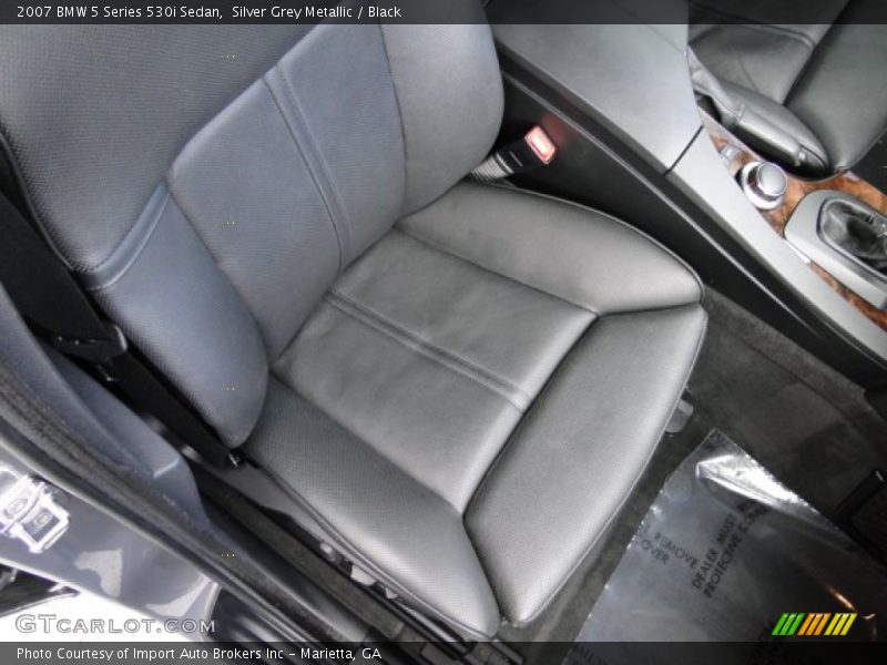 Silver Grey Metallic / Black 2007 BMW 5 Series 530i Sedan