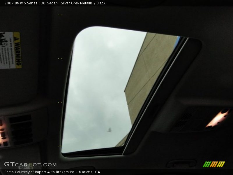 Silver Grey Metallic / Black 2007 BMW 5 Series 530i Sedan