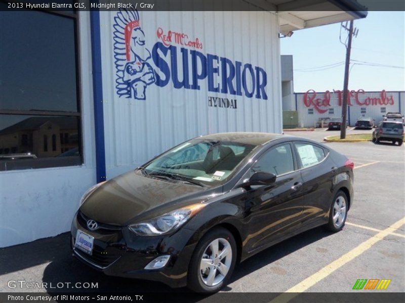 Midnight Black / Gray 2013 Hyundai Elantra GLS