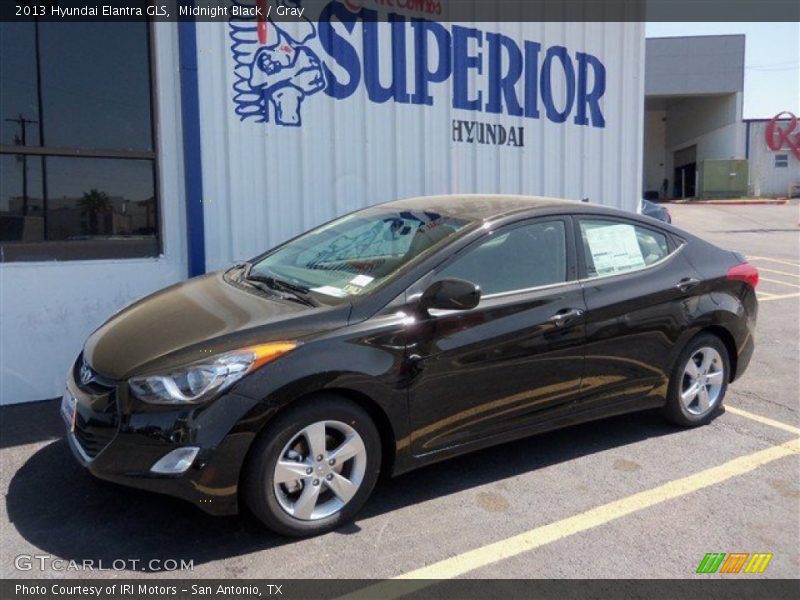 Midnight Black / Gray 2013 Hyundai Elantra GLS