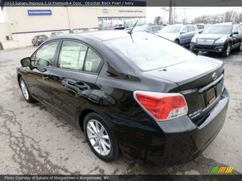 Obsidian Black Pearl / Ivory 2013 Subaru Impreza 2.0i Premium 4 Door