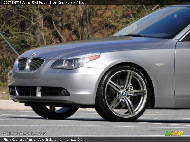 Silver Grey Metallic / Black 2007 BMW 5 Series 530i Sedan