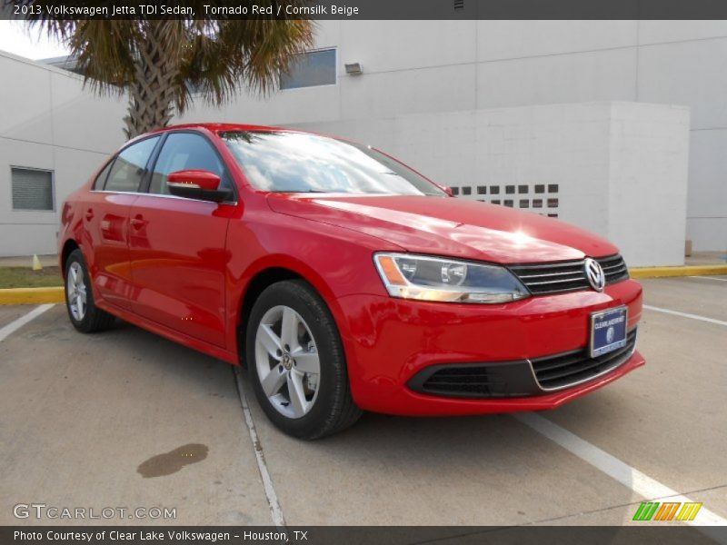 Tornado Red / Cornsilk Beige 2013 Volkswagen Jetta TDI Sedan