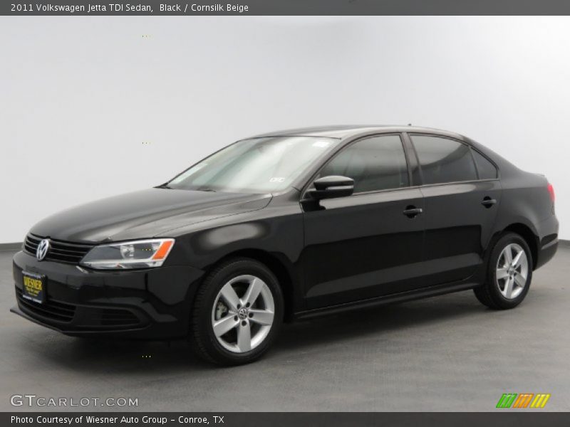 Black / Cornsilk Beige 2011 Volkswagen Jetta TDI Sedan