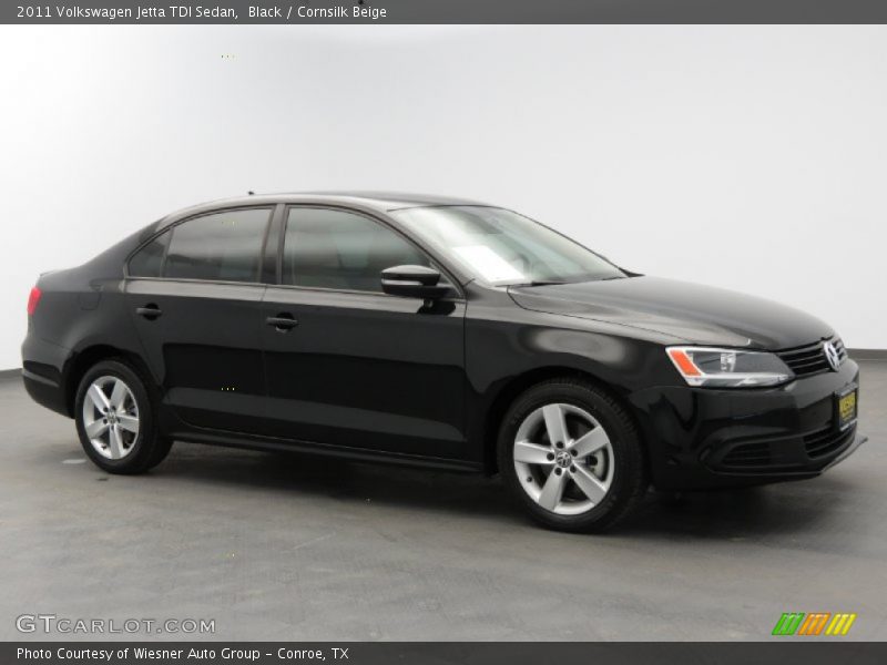 Black / Cornsilk Beige 2011 Volkswagen Jetta TDI Sedan