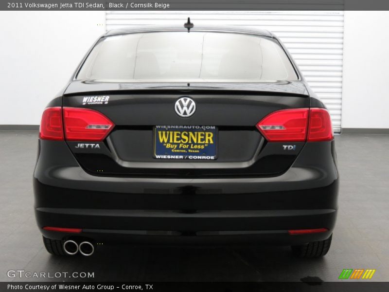Black / Cornsilk Beige 2011 Volkswagen Jetta TDI Sedan