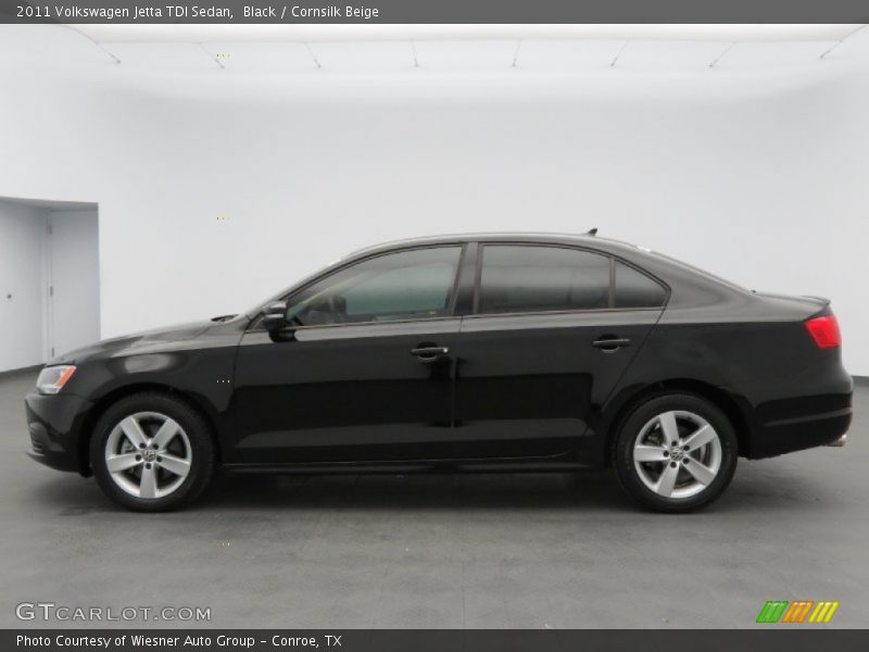 Black / Cornsilk Beige 2011 Volkswagen Jetta TDI Sedan