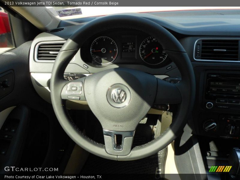 Tornado Red / Cornsilk Beige 2013 Volkswagen Jetta TDI Sedan