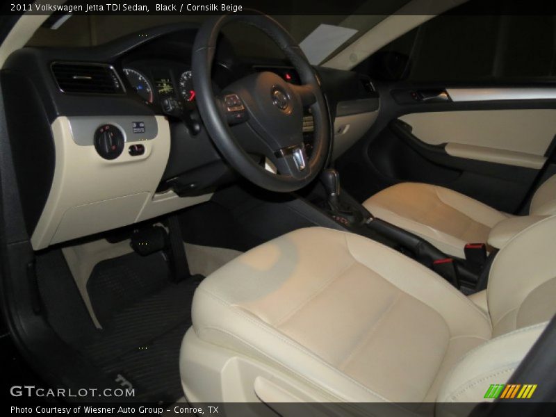 Black / Cornsilk Beige 2011 Volkswagen Jetta TDI Sedan