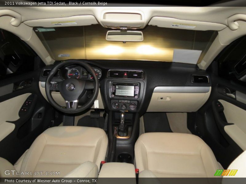 Black / Cornsilk Beige 2011 Volkswagen Jetta TDI Sedan