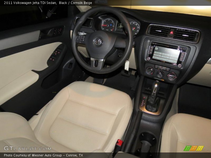 Black / Cornsilk Beige 2011 Volkswagen Jetta TDI Sedan