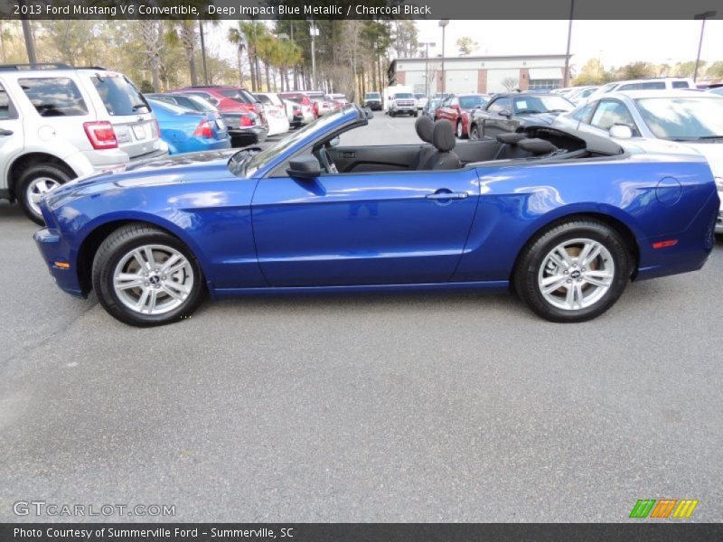 Deep Impact Blue Metallic / Charcoal Black 2013 Ford Mustang V6 Convertible