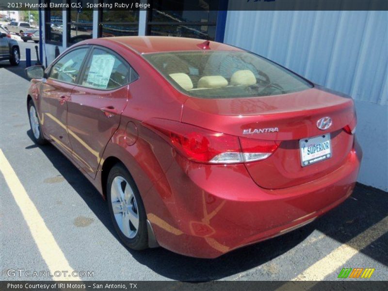 Sparkling Ruby / Beige 2013 Hyundai Elantra GLS