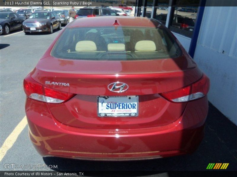 Sparkling Ruby / Beige 2013 Hyundai Elantra GLS