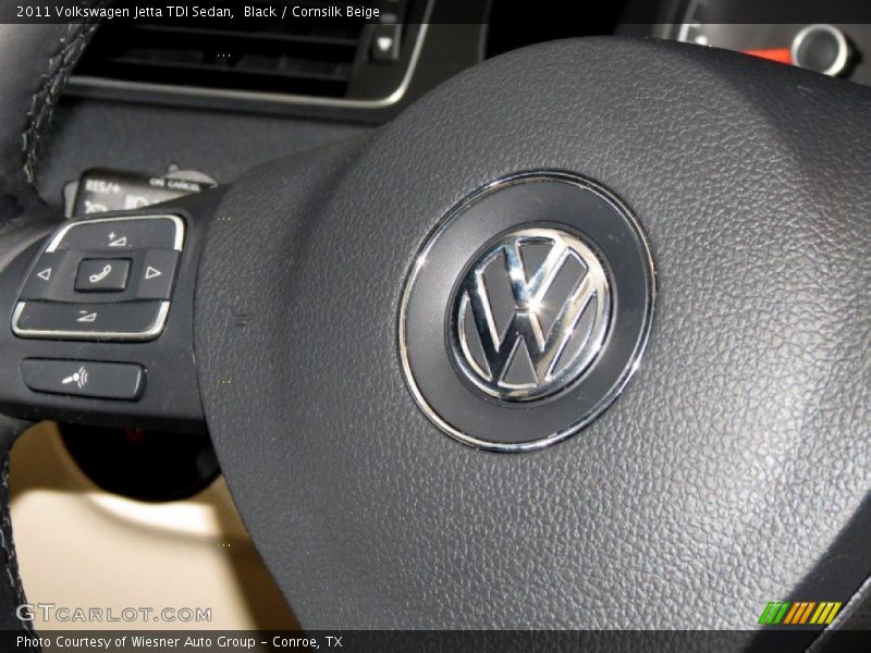 Black / Cornsilk Beige 2011 Volkswagen Jetta TDI Sedan