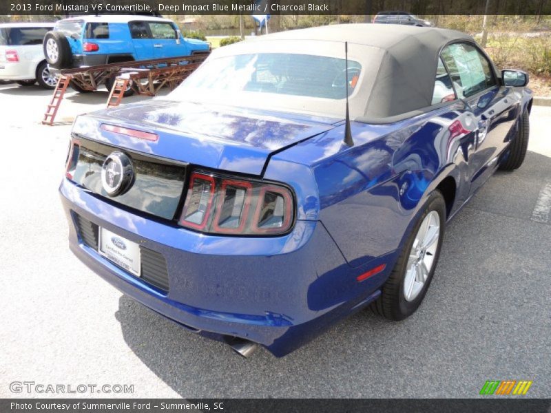 Deep Impact Blue Metallic / Charcoal Black 2013 Ford Mustang V6 Convertible