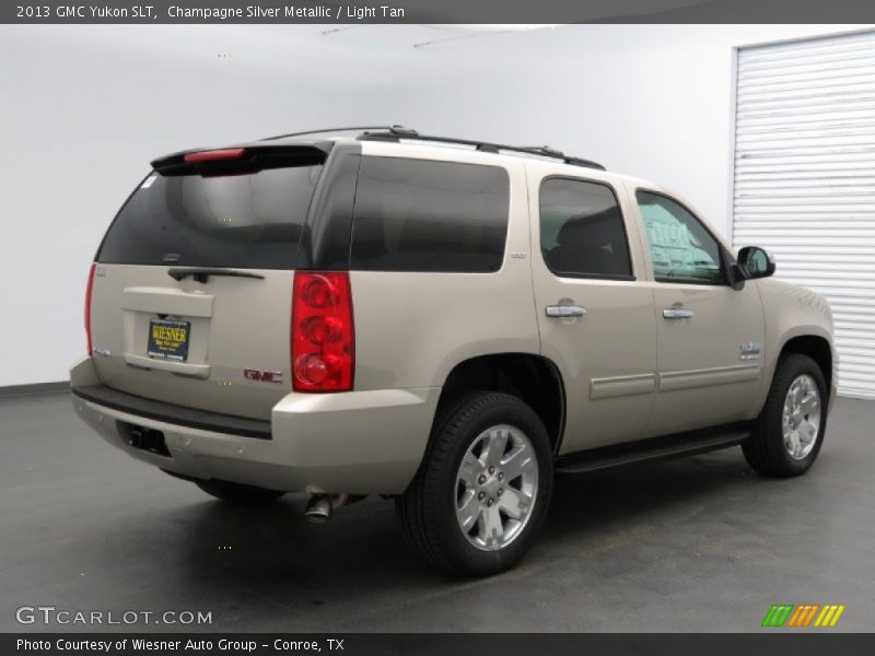 Champagne Silver Metallic / Light Tan 2013 GMC Yukon SLT