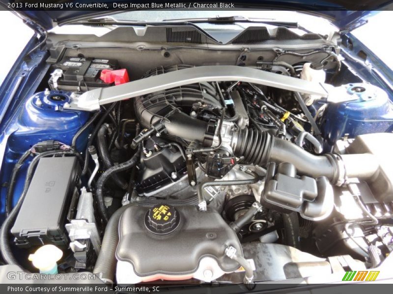 Deep Impact Blue Metallic / Charcoal Black 2013 Ford Mustang V6 Convertible