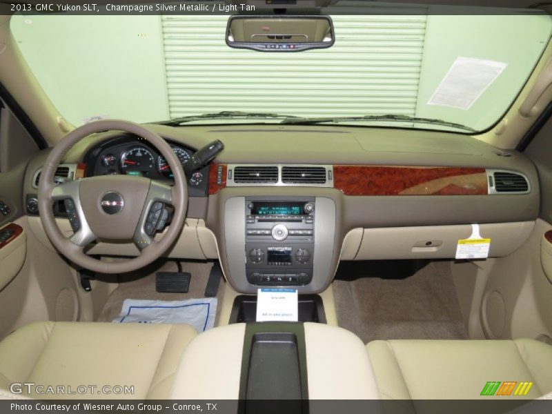 Champagne Silver Metallic / Light Tan 2013 GMC Yukon SLT