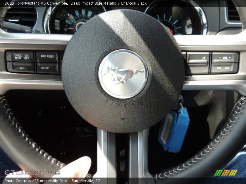 Deep Impact Blue Metallic / Charcoal Black 2013 Ford Mustang V6 Convertible