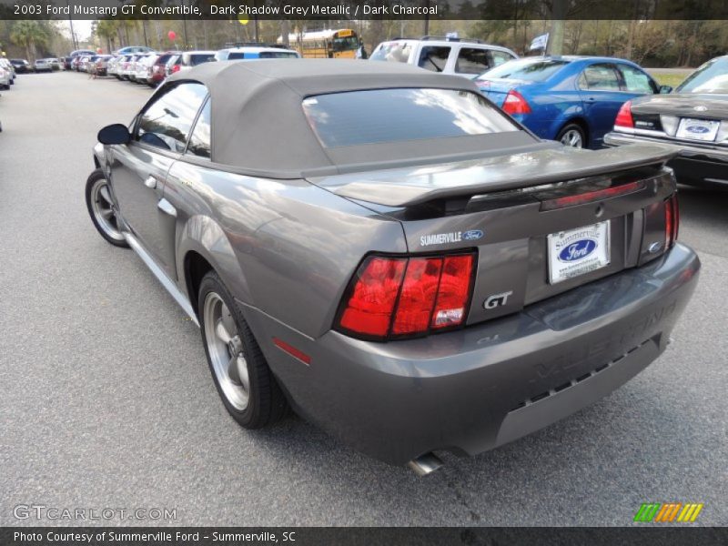 Dark Shadow Grey Metallic / Dark Charcoal 2003 Ford Mustang GT Convertible